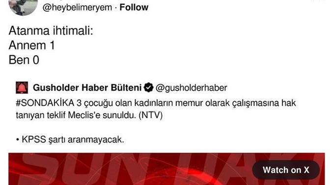 Kimler memur olmak için 3 çocuk yapma hedefine sahip?