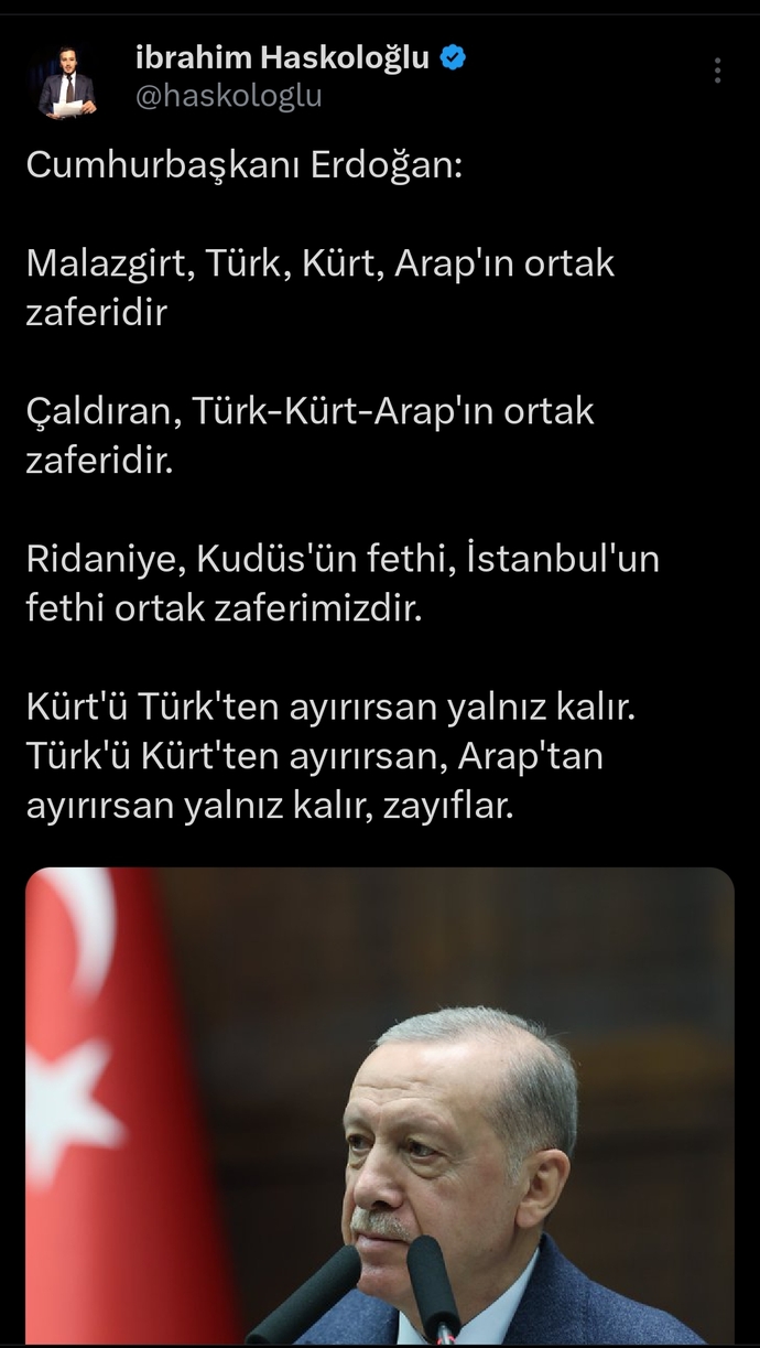 Tayyip baba ekonomiyi bildiği gibi tarihi de iyi bilmesi onu dünya lideri mi yapar?