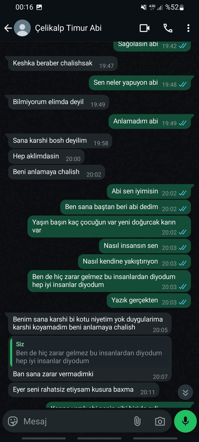 Sizce bu kadar kısa bir mesajlaşma tacize girer mi?