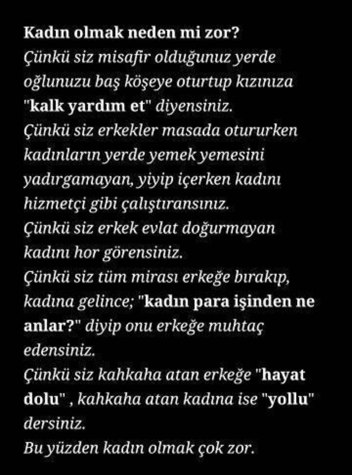 Kadın olmak neden zor?