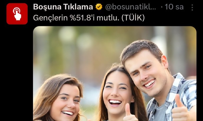 Tuike göre gençlerin %51i mutluymuş. Sizce doğru mu?
