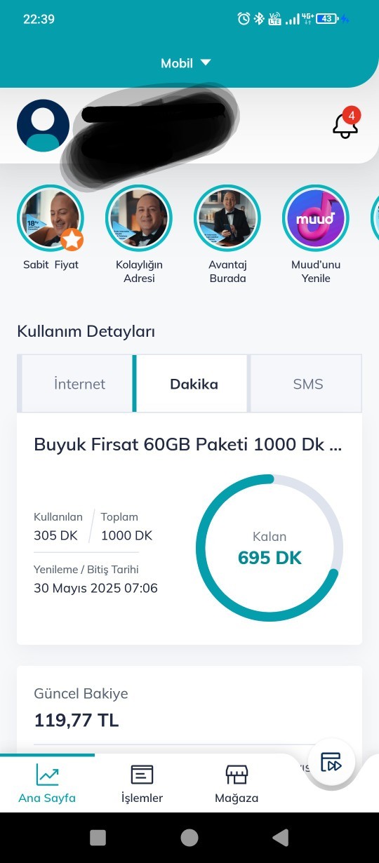 Ayda kaç dk konuşma yaparsınız?
