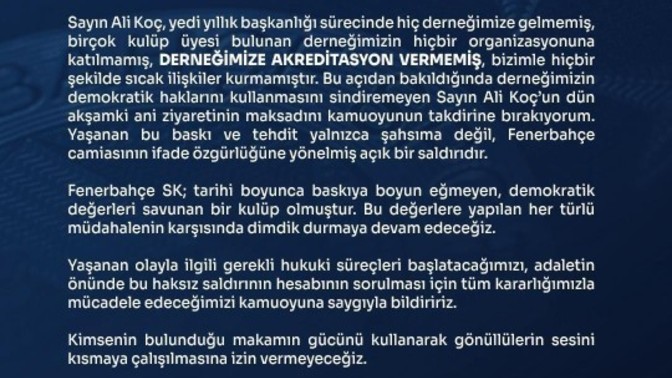 İmza toplanıyor, ali koç gider mi?
