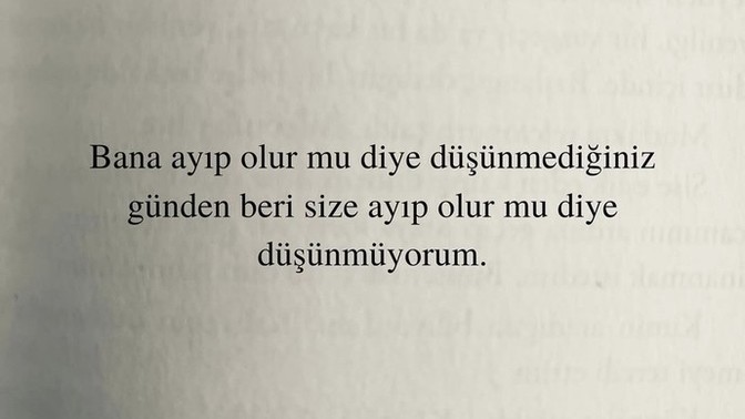 Ayıp olur mu? diye söylemediğiniz şey var mı?
