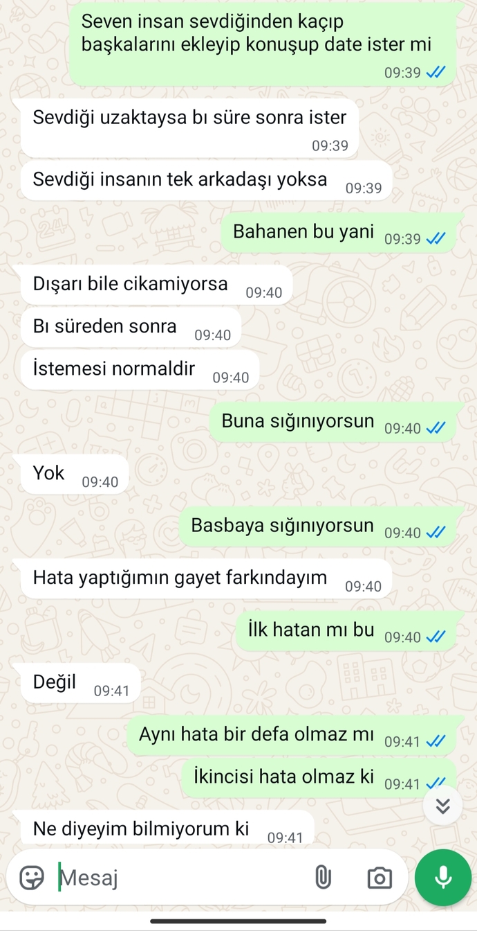 Kızlar, Hiçbir kıza hiçbir zaman güvenmeyecek miyim ben?