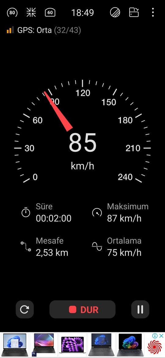 Telefonunuz da Hız Ölçer Göstergesi Kullanıyor musunuz?