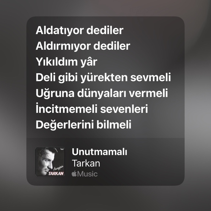 Bu şarkıyı duyunca içim cız ediyor?