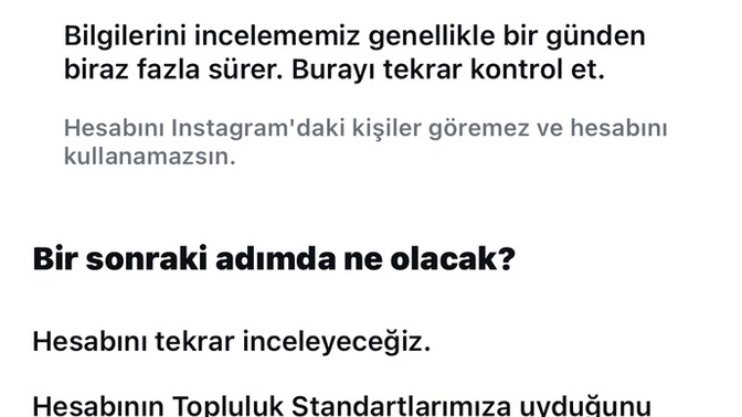 İnstagramda sorun yaşıyorum?
