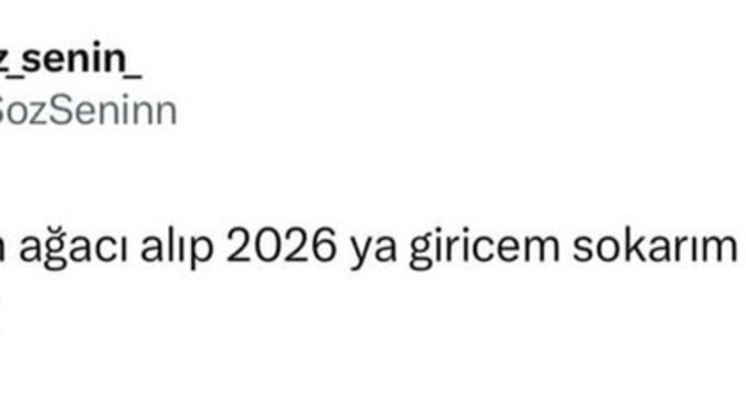 Ben bi çam ağacı alıp 2026'ya gireceğim. Gelen var mı?