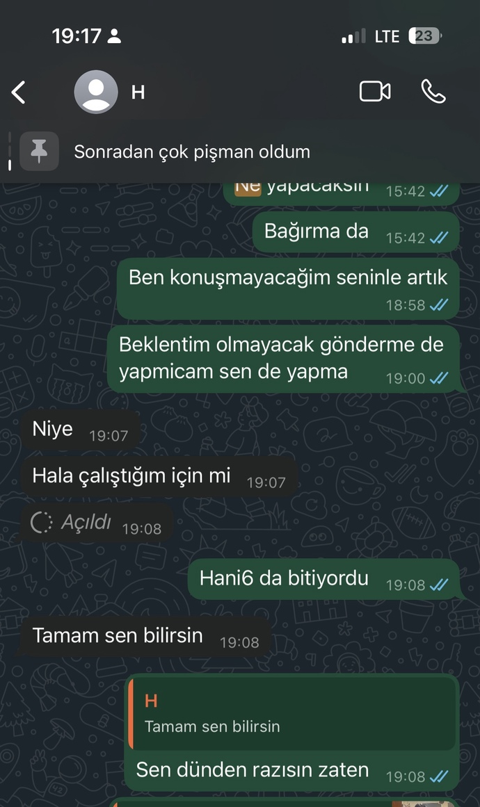 Eski sevgilim zamanla özler mi yoksa vaz mi geçmiş?