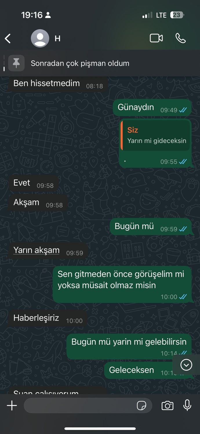 Eski sevgilim zamanla özler mi yoksa vaz mi geçmiş?