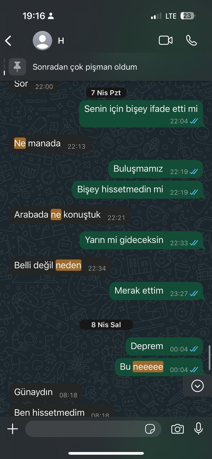 Eski sevgilim zamanla özler mi yoksa vaz mi geçmiş?
