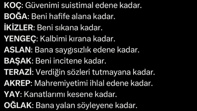 Seni seveceğim, ta ki ……………?
