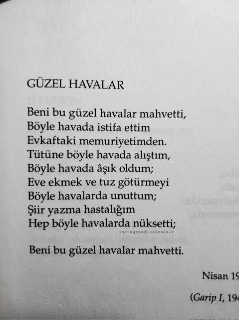Orhan Veliyi bu güzel havalar mahvetmis, sizi ne mahvetti?