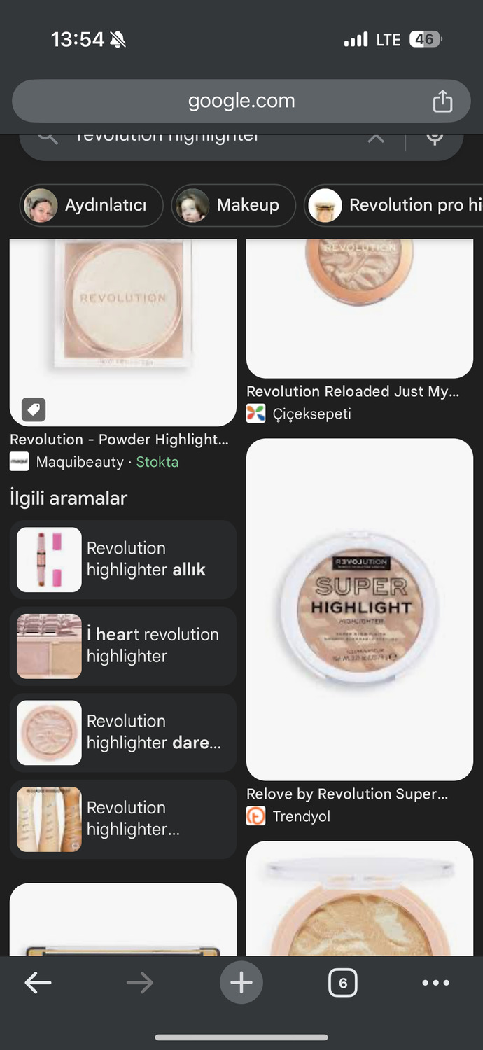 Kızlar bu revolution highlighter dediğiniz şey kürek helvasına benzemiyor mu ben mi yanlış görüyorum ?