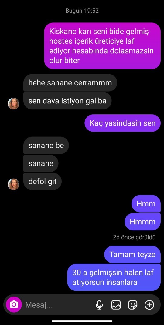 İnsta da dava edilmek için illa küfür mü gerekir?