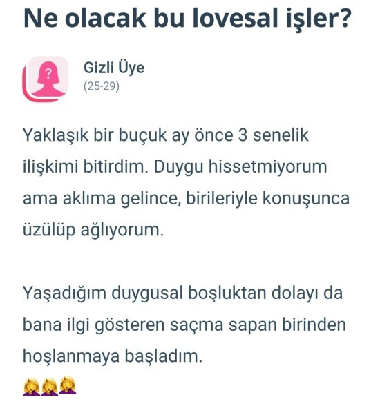 Ayrılık sonrası duygusal boşluk yaşadığınız oldu mu?