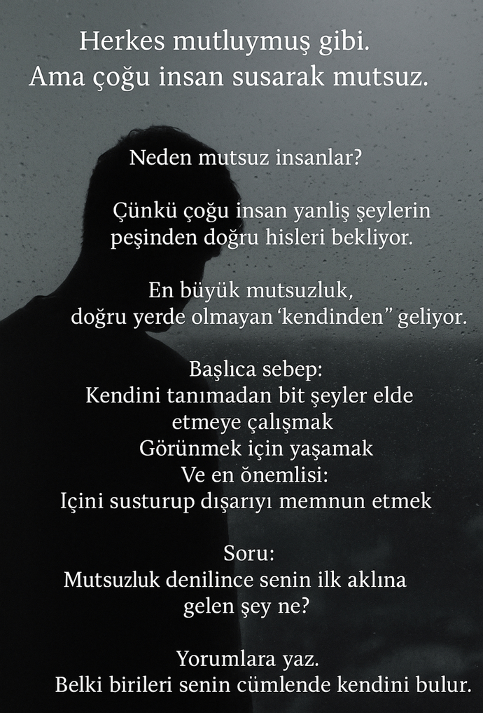 Neden mutsuz insanlar?