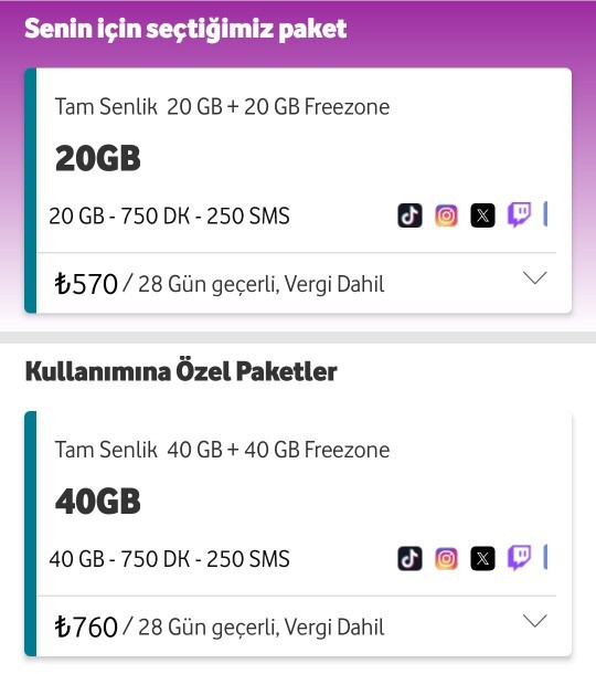 Ya Allah Aşkına paket yüklemek istiyorum. 40 GB olmuş 760 TL biri bu fiyatlara tepki göstermeyecek mi?