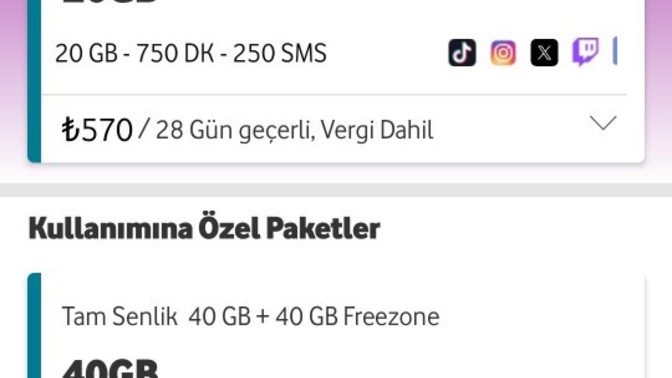 Ya Allah Aşkına paket yüklemek istiyorum. 40 GB olmuş 760 TL biri bu fiyatlara tepki göstermeyecek mi?