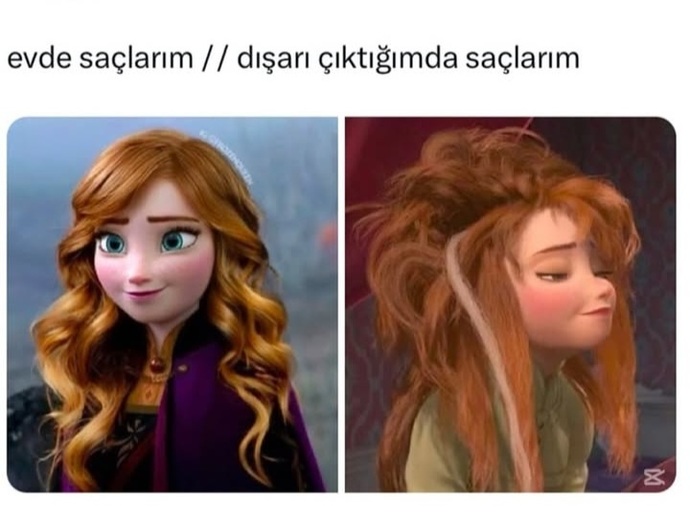 Sizinde dışarıya çıkarken saçlarınız böyle mi oluyor?