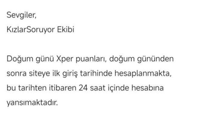Teşekkür ederim kızlar soruyor?