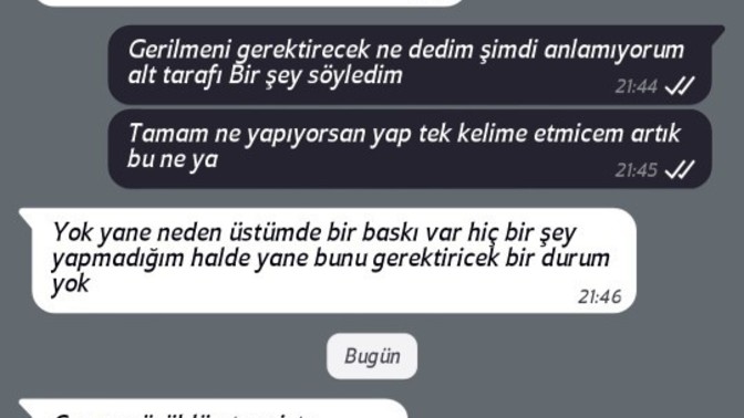 Sosyal medyada bir sürü kızı neden takip ediyorsun dedim diye benle bu şekil konuştu normal mi yani soramaz mıyım?