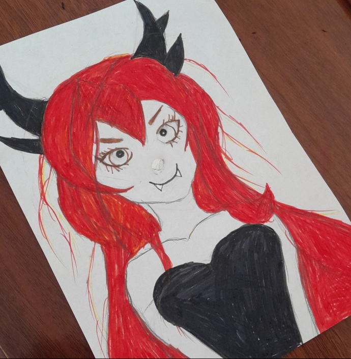 8 yaşında ki ben bunu nasıl çizmişim bilmiyorum normal değil suwhjshwjs 🍷🧛♀️