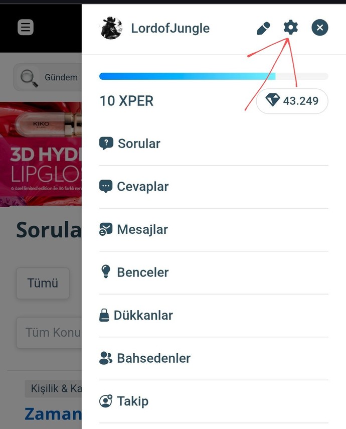 Nasıl mesaj mutumu açabilirim?