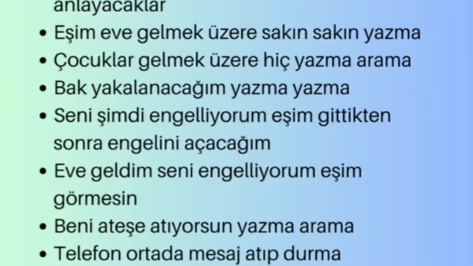 Evli kisiler eve giderken sevgililerine neyi tembihlerler?