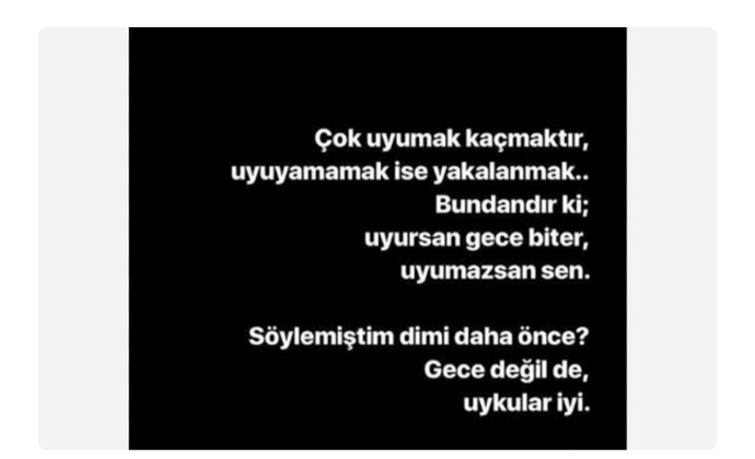 Peki bizim bir gece vakti kaçan uykularımız nerede saklanıyor. Gecenin yarısında mı, insanın yarasında mı?