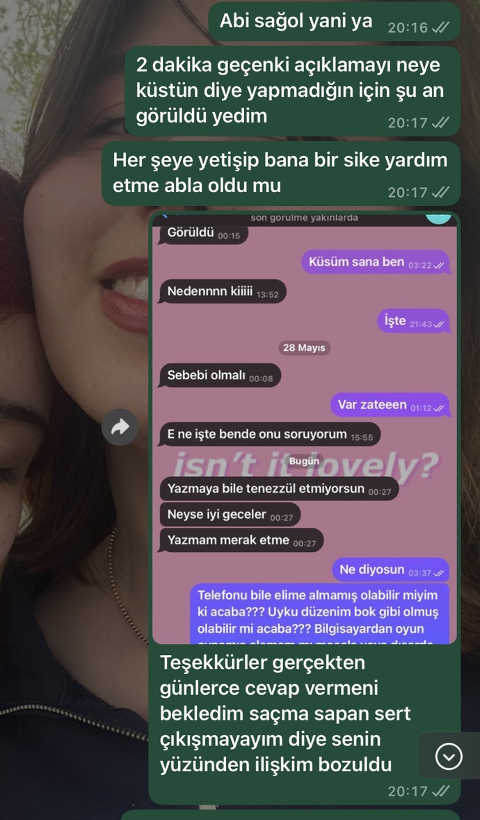 Haksız mıyım sadece terbiyeli cevaplar verşn?