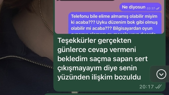 Haksız mıyım sadece terbiyeli cevaplar verşn?