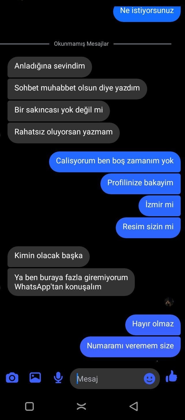 Numaramı vermeye korkar mısın?