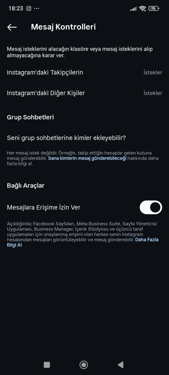 İnsanların bana mesaj göndermesini istiyorum?