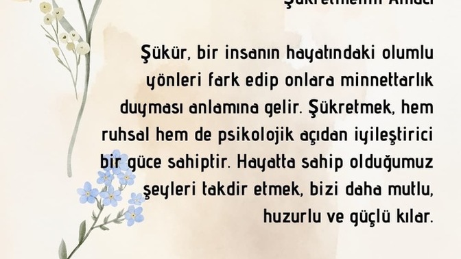 Hayatında en çok ne için şükrediyorsun?