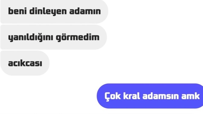Hoşlandığım çocuğa böyle dedim fazla mı eril bir cevap olmuş ya?