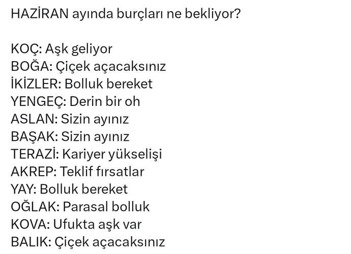 Burcunuza göre Haziran ayında sizleri neler bekliyor?