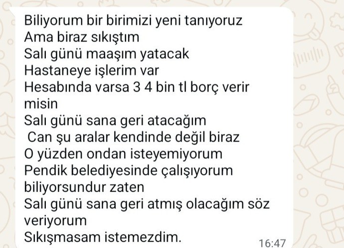 Henüz yeni tanıştığımız bir kız arkadaşım benden para istedi siz olsanız verir miydiniz?