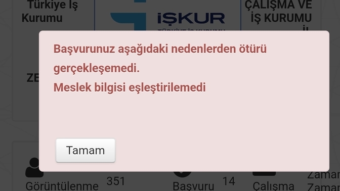 İşkur da işlere başvuramıyorum napabilirim? Meslek kısmını boş bıraksam da olmuyor?