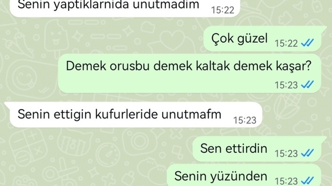 Küfürler etti, ağır hareketler etti bana sonrada hiç bir şey olmamış gibi 2 ay sonra yazdı amacı nedir?