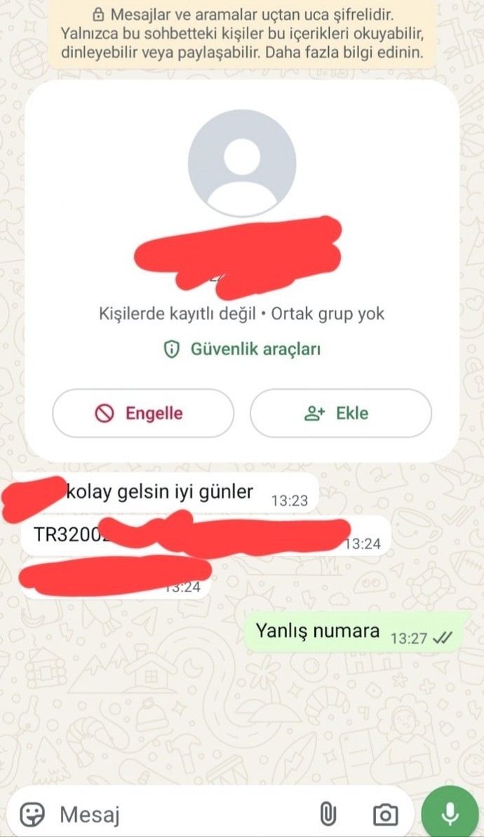 Gelen mesaja bakın?