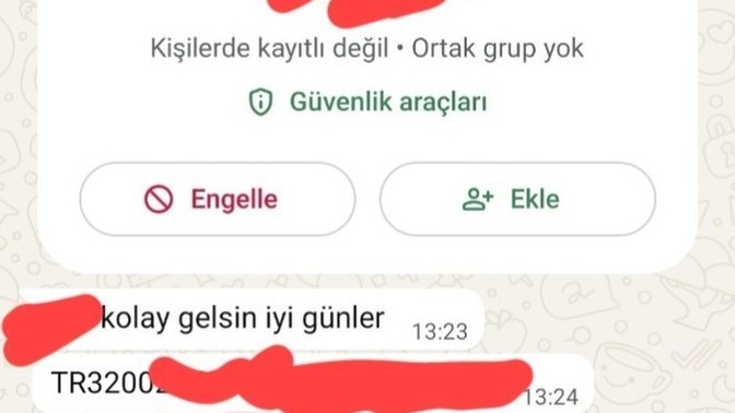 Gelen mesaja bakın?
