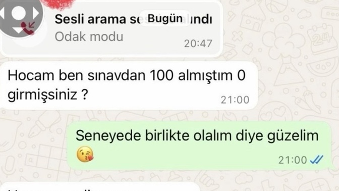 Öğretmenin böyle mesaj atması ne yapacağım :(?