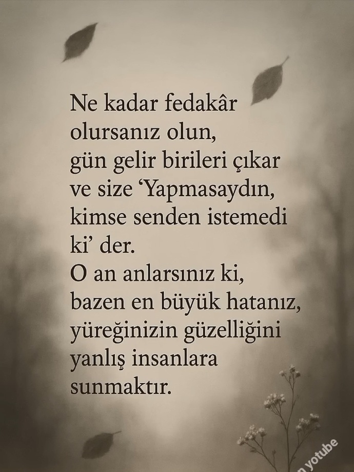 Yüreğinizi yanlış insanlara açtınız mı hiç?