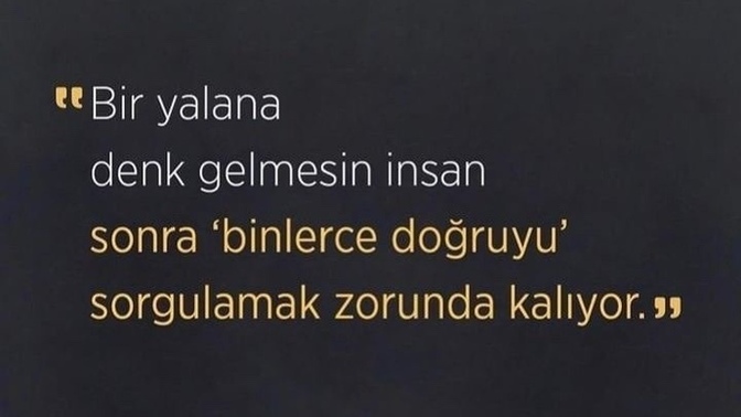 Yalanın bahanesi olur mu?
