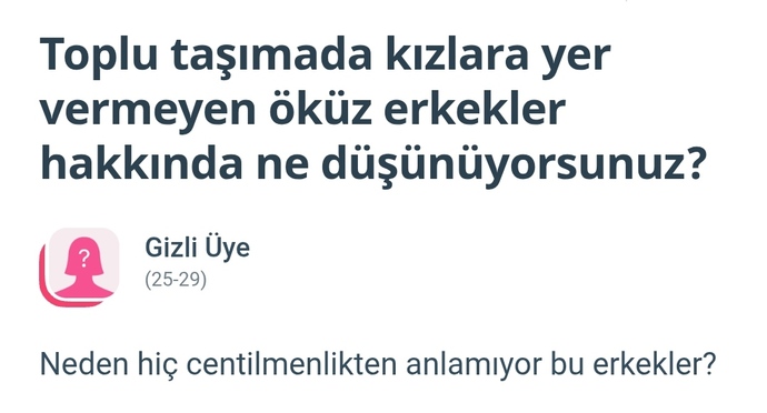Toplu taşımada kızlara yer verilmeli mi?