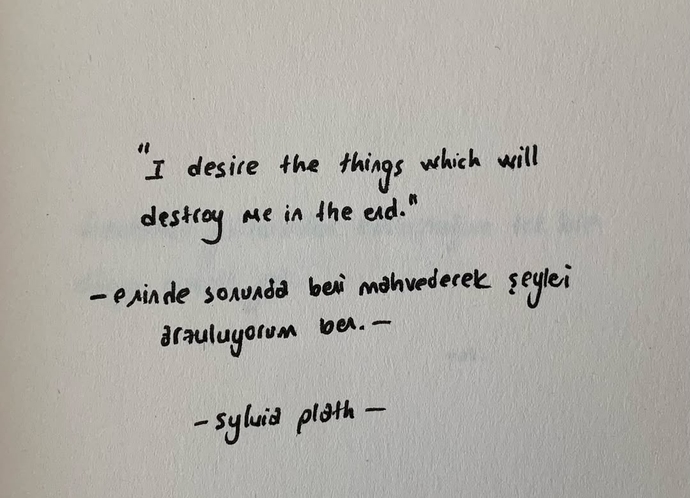 Yabancı dilde olan, ama sizin için çok büyük anlamı olan şiir ve söz?
