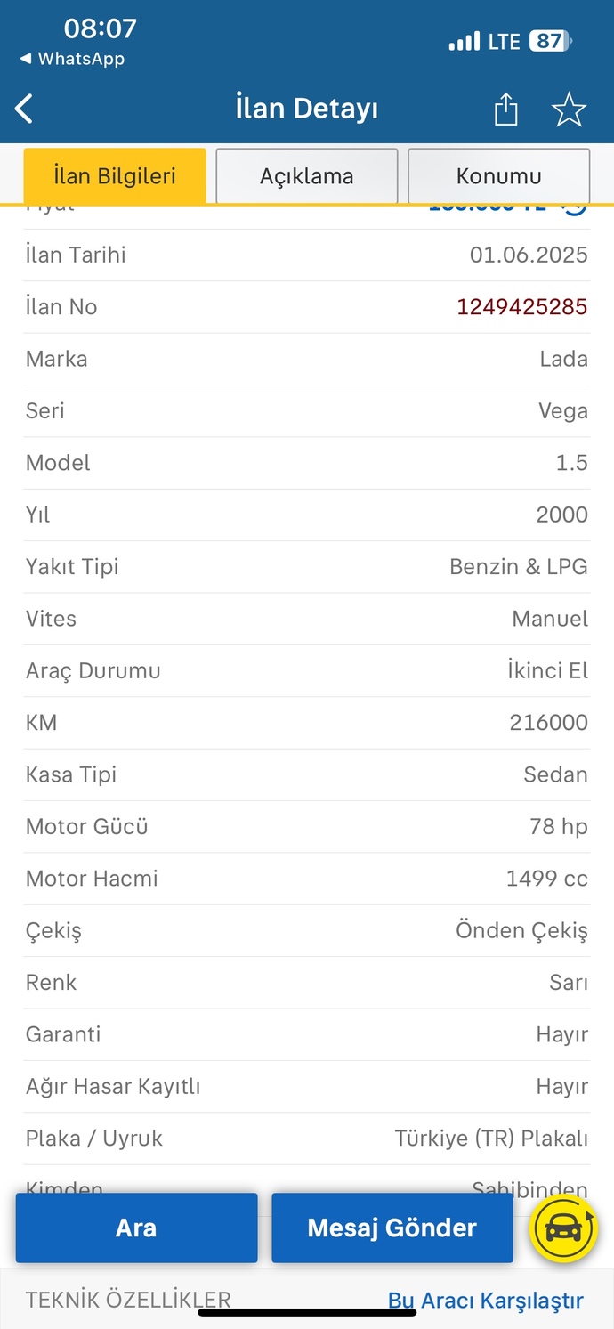 Arkadaşlar acil bakar mısınız? bu araba alınır mı?