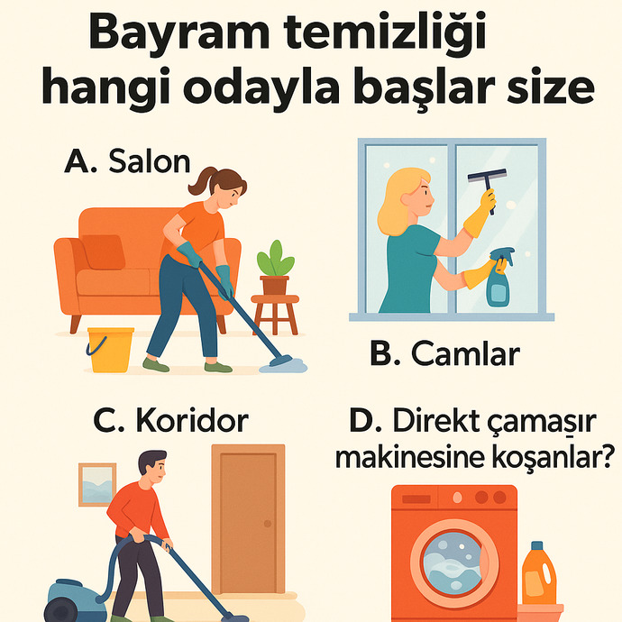 Bayram temizliği hangi odayla başlar sizde?